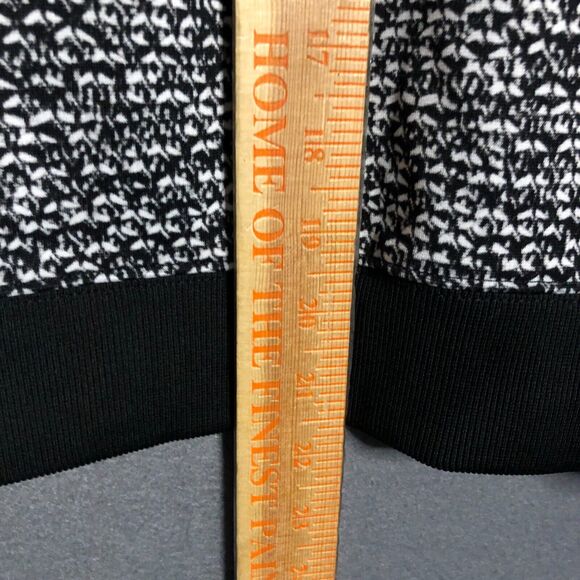 michael kors womens sweater small s black white printed crew neck mk spots s13 - Picture 11 of 13